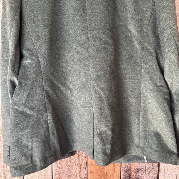 J. Crew Blazer Devon in Drapey Flannel Gray Double Breasted Wool Blend Size 14 - Picture 6 of 9